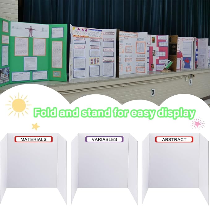 Trifold Display Boards with Colorful Self-Adhesive Sheets – 24 x 16 Inch - Image 3