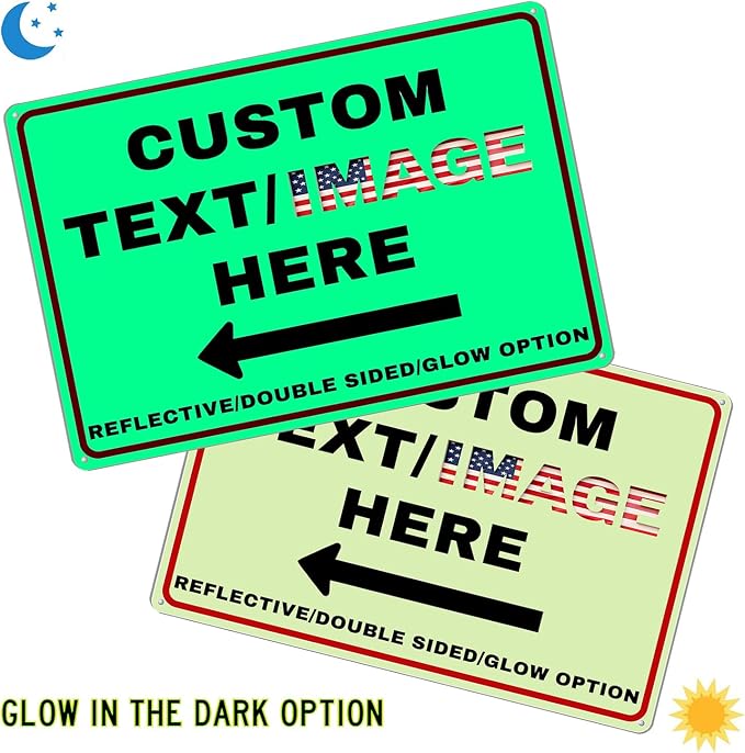 Custom Sign Outdoor Metal Large, Left or Right Arrow, Personalized Address - Image 4