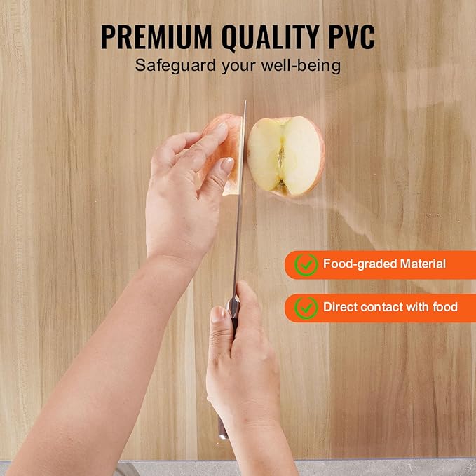 VEVOR Plastic Table Cover, 24 x 48 Inch 2.0 mm Thick Clear PVC Desk Mat - Image 3