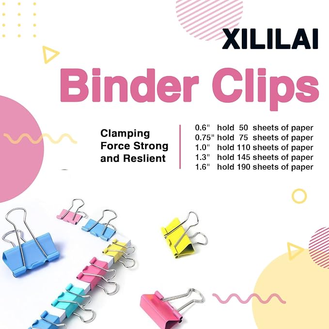 Binder Clips, Medium Small Binder Clips - Image 6
