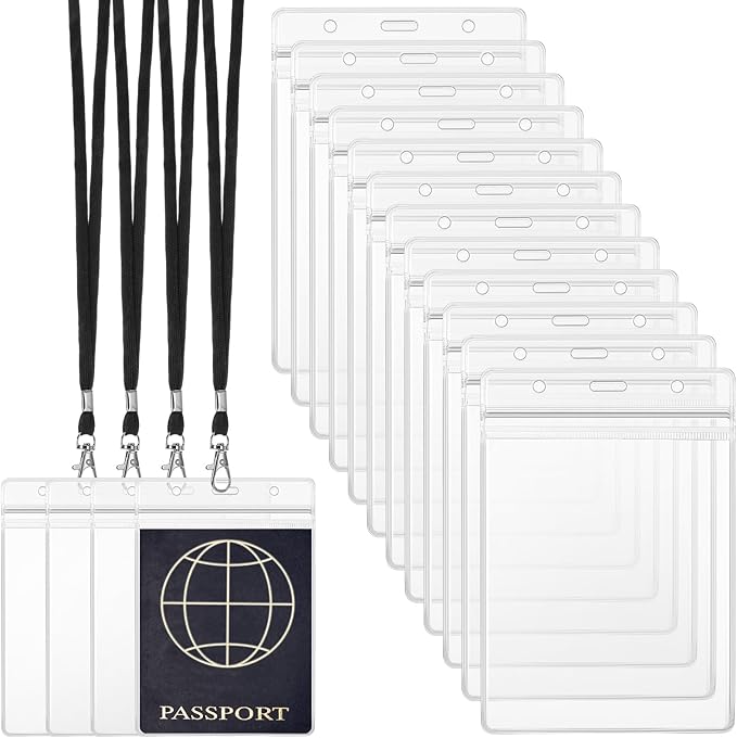 Patelai 50 Pcs 4 x 5.5 Inch Clear Passport Holders by Patelai