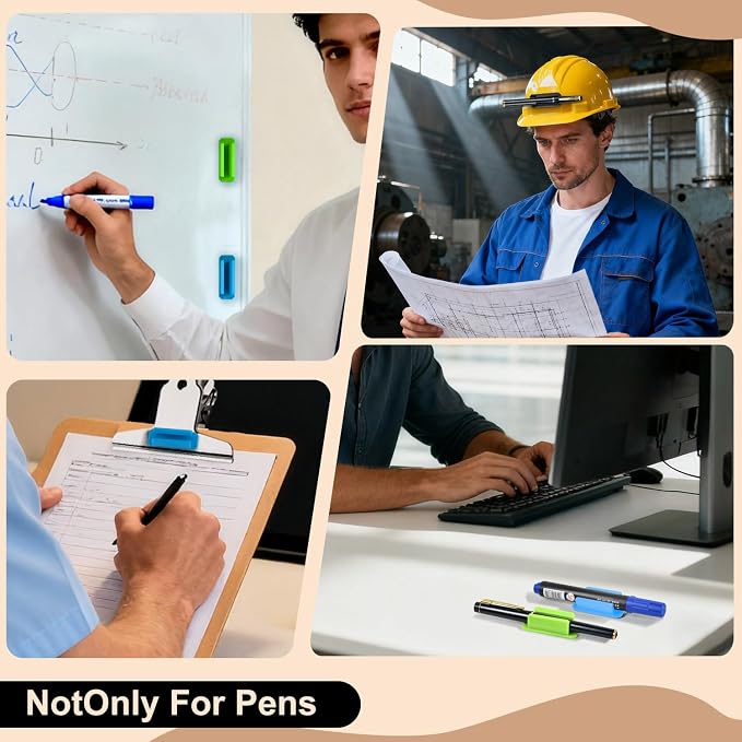 20 Pack Silicone Pencil Holders, Adhesive Pen And Marker Holders, Wall - Image 6
