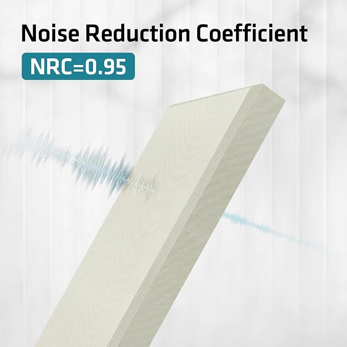 2 Pack 2" Thick Acoustic Panels, 47.24" X 11.81" Fiberglass Wall Panel - Image 7