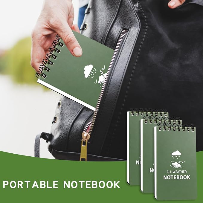 Waterproof Notebook, 4 Pack Pocket Notepad, All Weather Police Pocket Notebook - Image 7