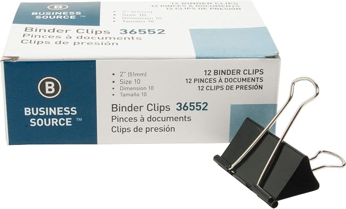 Business Source Fold-Back Binder Clips - Image 3