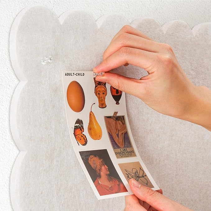 Lightomorrow Scalloped Bulletin Board, 48 x 36 Inches Felt Pin Board - Image 4