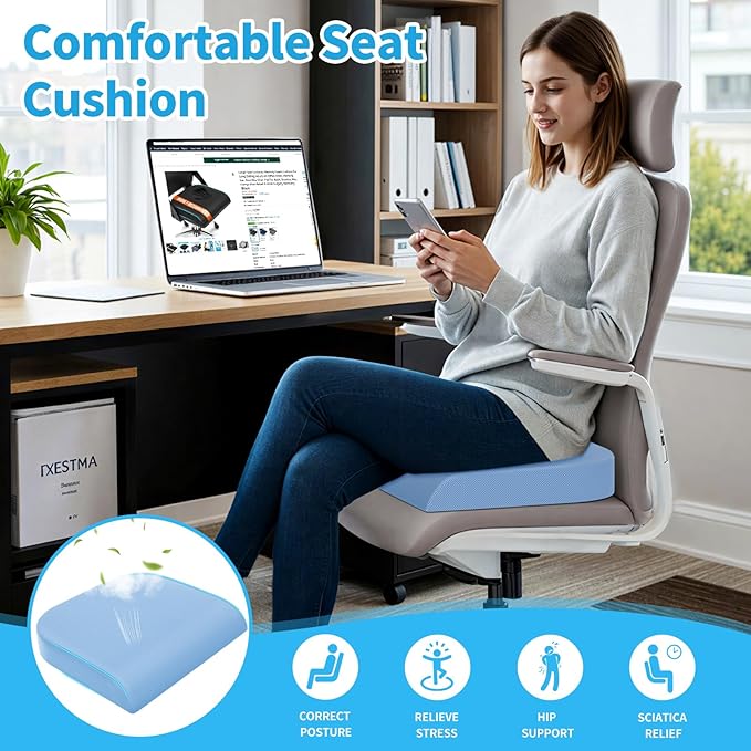 TranquilRelax XLarge Seat Cushion, Memory Foam Cushion - Image 7