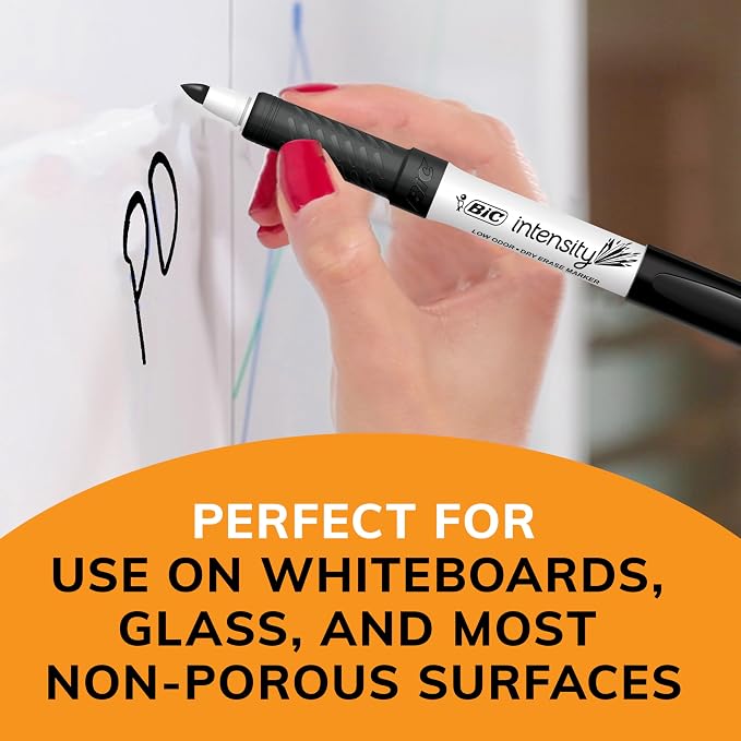 BIC Intensity Red Low Odor Dry Erase Markers, Fine Tip, 12-Count Pack of - Image 4
