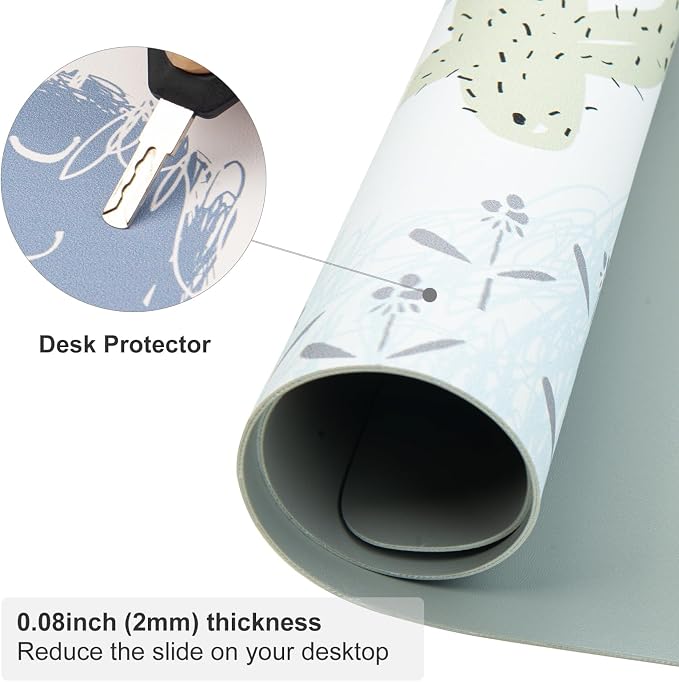 Colorful Star Large Mouse Pad, Waterproof PU Leather Abstract Desk Mat - Image 4
