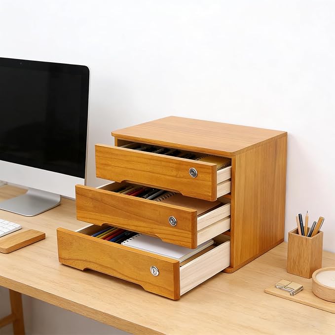Wooden Desktop Storage Box - Image 6