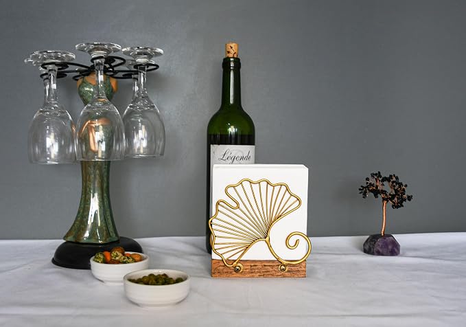 Leaves Vertical Napkin Holder, Contemporary Disposable Paper Hand Tower Storage - Image 2