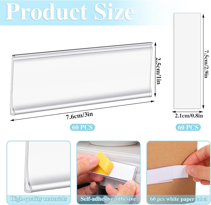 60 Pcs Shelf Labels - Image 2