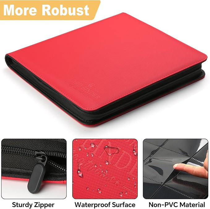 12-Pocket Business Card Binder holds 720 Cards, Premium Diamond Texture PU - Image 3