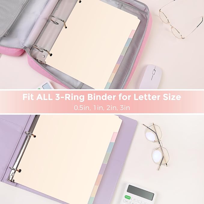 SKYDUE Plastic 8-Tab Dividers fit Letter Size, Pastel Color | 1 Set, Big Tab - Image 2
