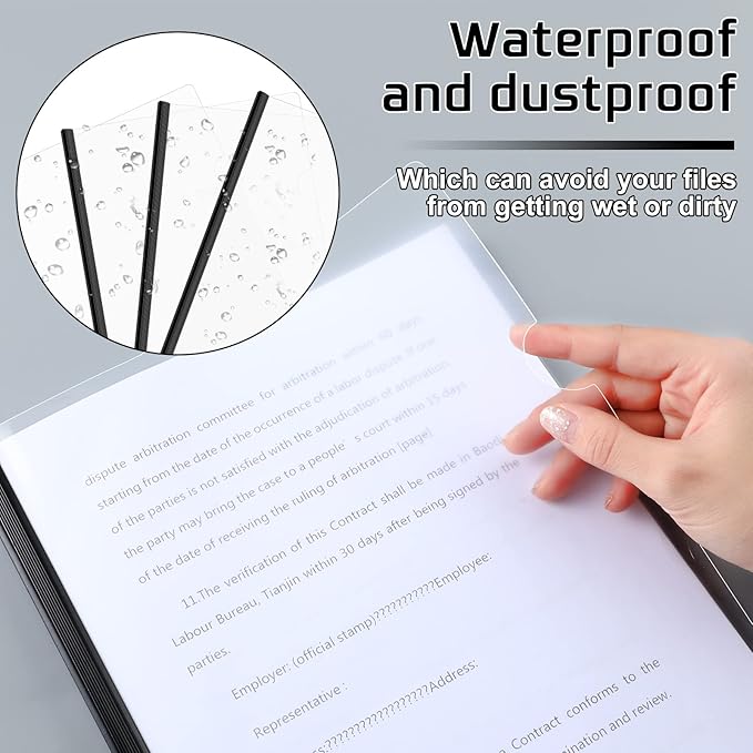 Thenshop 100 Pcs Clear Report Covers - Image 4