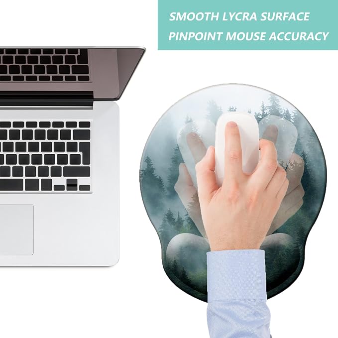 Mouse Pad with Wrist Support, Ergonomic Mouse Pad with Memory Foam Wrist Rest - Image 7