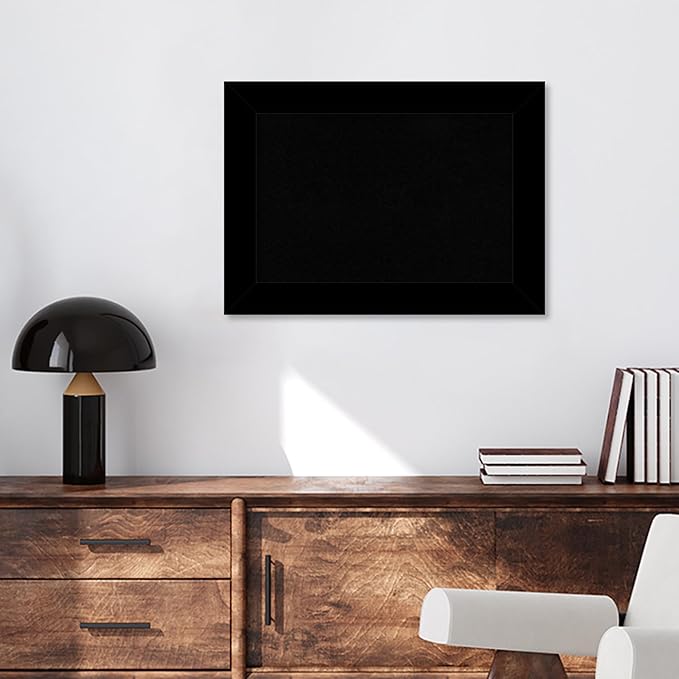 Amanti Art Black Cork Board for Wall, 21x29 Vision Board with Black Wood Frame, Medium Corkboard Office Decor for Home Organization, Casual Corkboard Pinboard to Display Items for Home Organization-DeskLoop Office