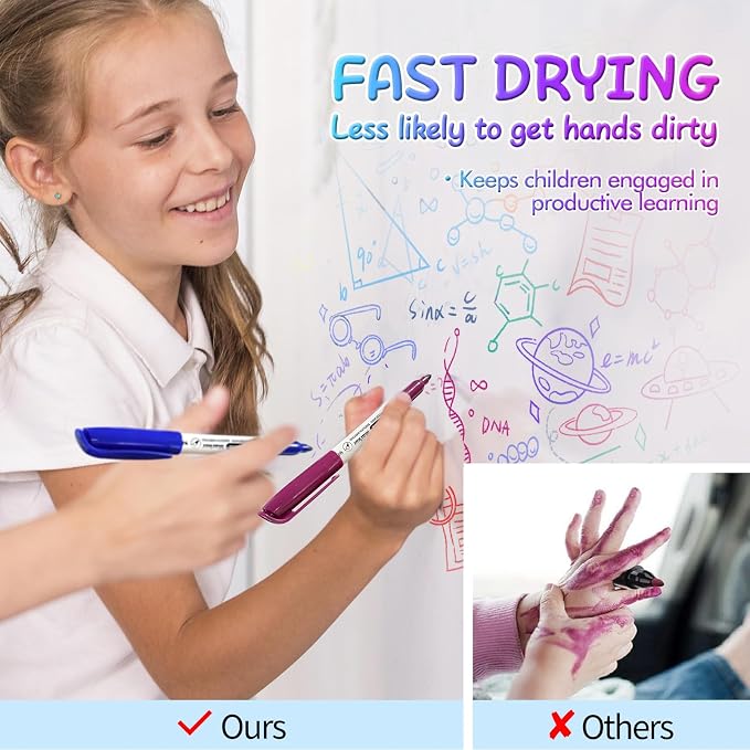 SFAIH Fine Tip Dry Erase Markers - Image 6