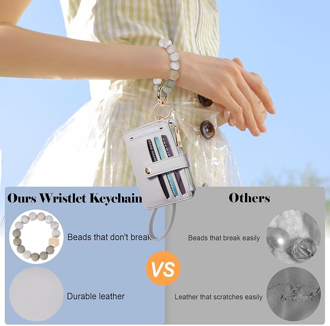 Airkit Wristlet Wallets for Women, Keychain RFID Blocking Credit Card Holder - Image 8
