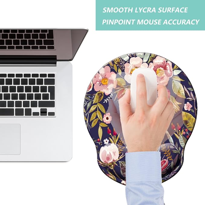 Mouse Pad with Wrist Support, Ergonomic Mouse Pad with Memory Foam Wrist Rest - Image 7