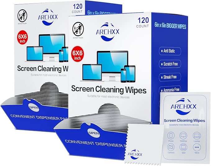 ARCHXX Screen Wipes for Electronics, Car Screen Cleaner, Lens Wipes by ARCHXX