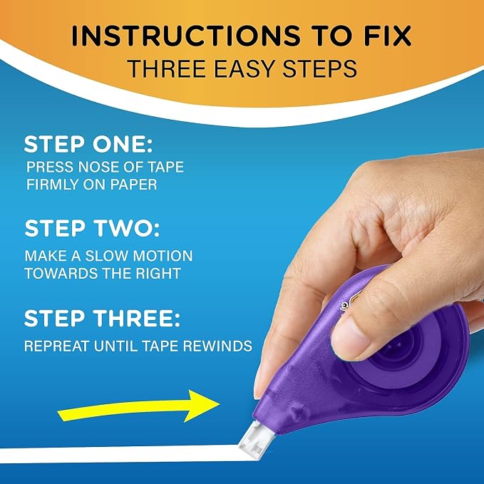 BIC WOTAPP418 Wite-Out EZ Correct Correction Tape, Non-Refillable, 1/6-Inch x - Image 8