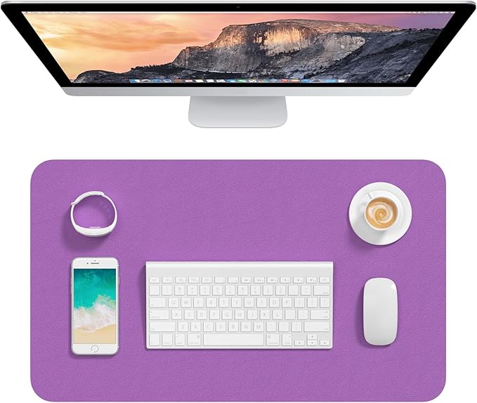 Hsurbtra Desk Pad, 23.6" x 13.8" PU Leather Desk Mat, M Extended Mouse Pad by Hsurbtra