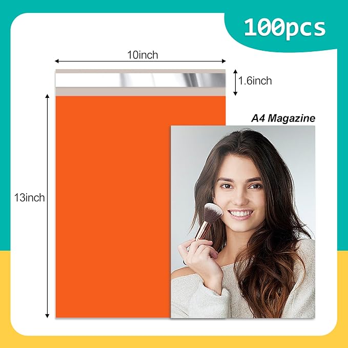 Poly Mailers 10x13 inch 100 Pcs, Waterproof and Tear-resistant Shipping Bags - Image 2