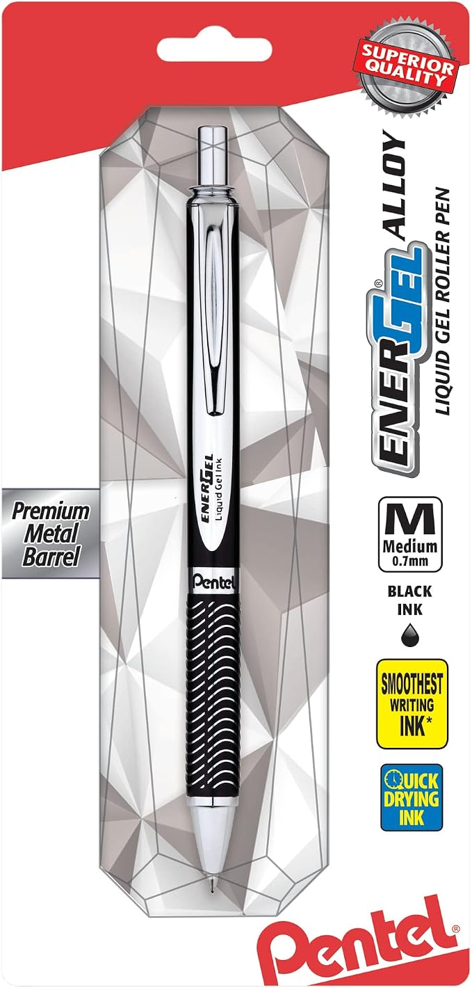 Pentel EnerGel Alloy RT Premium Liquid Gel Pen, 1 Pack by PentelofAmerica