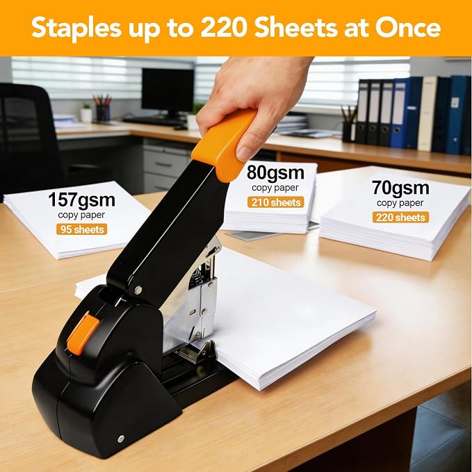 AFMAT Heavy Duty Stapler 220 Sheets, Large Staplers - Image 2