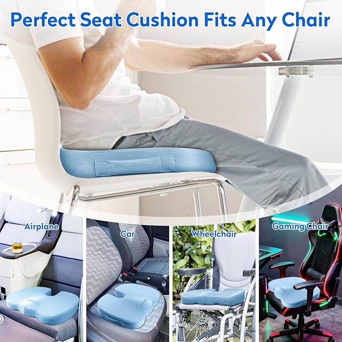 CushZone Seat Cushion, Office Chair Cushions, Car Seat Cushion, Non-Slip - Image 5