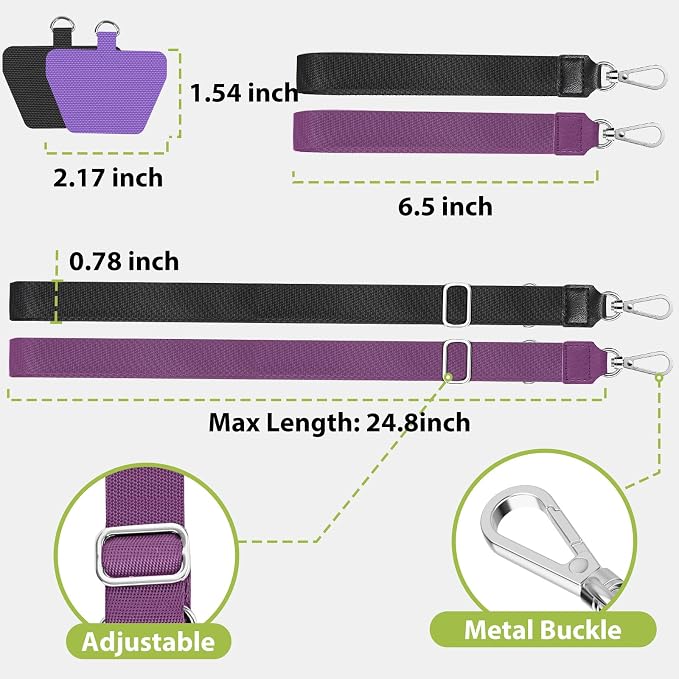 takyu Phone Lanyard, 2 Pack Adjustable Anti-Drop Neck/Wrist Strap - Image 3
