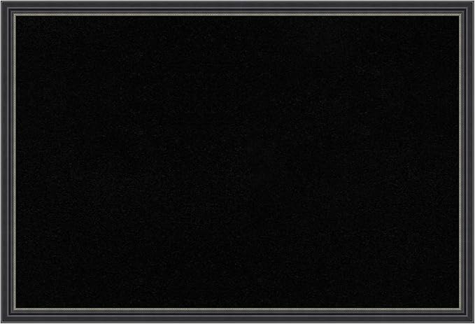 Amanti Art Black Cork Board for Wall, 17x25 Vision Board with Black Wood Frame, Medium Corkboard Office Decor for Home Organization, Traditional Corkboard Pinboard to Display Items for Home-DeskLoop Office