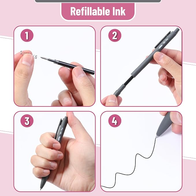 Mr. Pen- Retractable Gel Pens, 12 Pack, Fine Point 0.5mm, Fast Dry, Smooth - Image 5