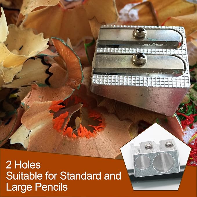 Bonsicoky 16 Pack Handheld Metal Pencil Sharpener - Image 3