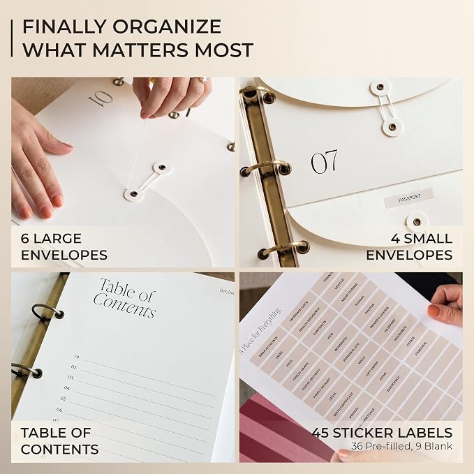 Document Organizer Binder for Important Papers & Passports - Image 3