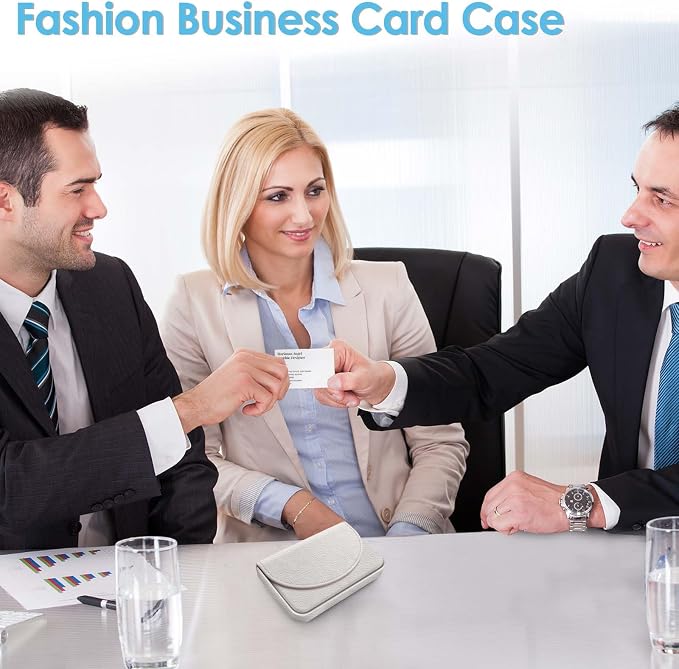 Business Card Holder，PU Leather Business Card Case Color Printing Pattern Card - Image 4