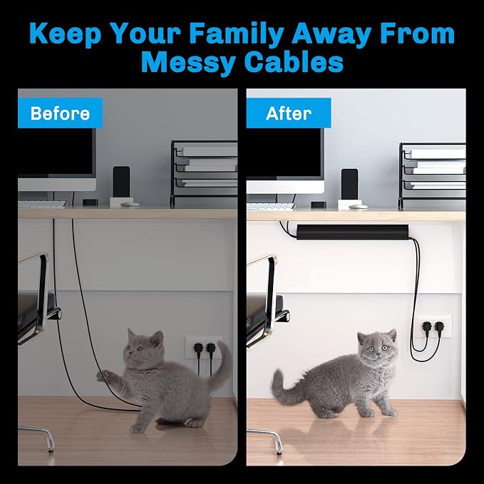Delamu 2 Pack Safe & Tidy Cable Management Solution - Image 9