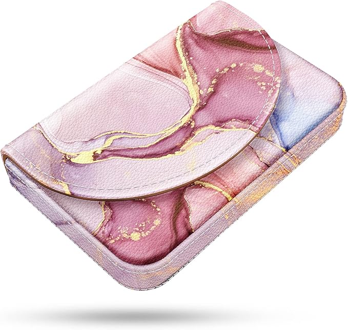 Business Card Holder，PU Leather Business Card Case Color Printing Pattern Card by xiviers