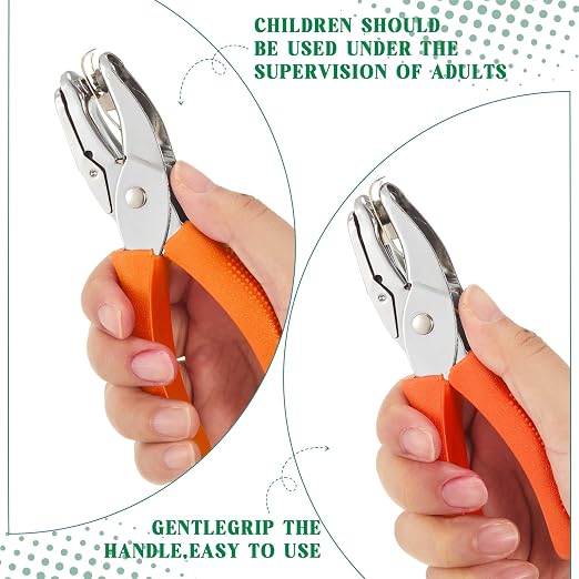 Zonon 3 Pcs Hole Punch Shapes Single Hole Paper Punchers - Image 4