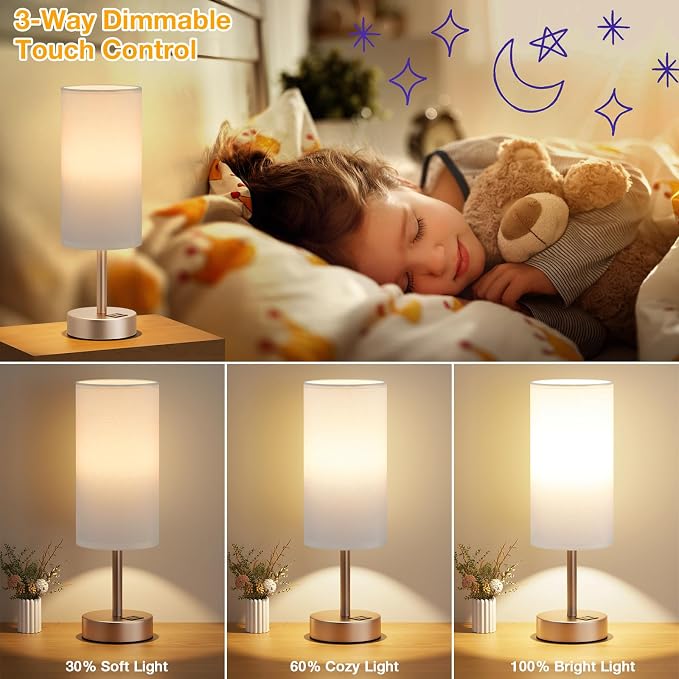 Dicoool Touch Bedside Table Lamp - Image 3