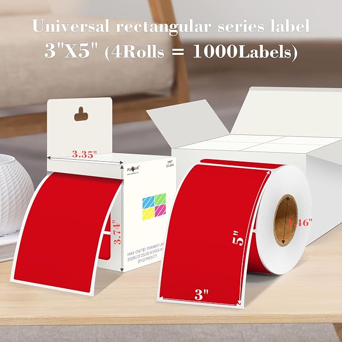 PARLAIM 3x5 inch Rectangle Color Code Stickers - Image 2
