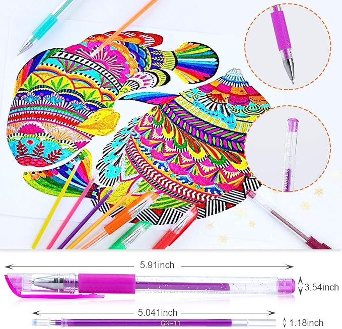 TANMIT Glitter Gel Pens, 160 Pack Glitter Pen - Image 7