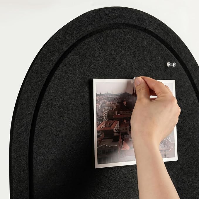VABAMNA Arched Felt Bulletin Board 24" x 18", Grooved Edge Foldable - Image 5