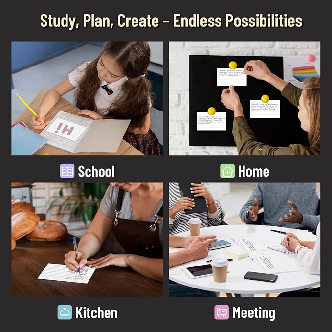 Index Cards 3x5 Inch, Flash Cards College Ruled Heavyweight Flashcards Durable - Image 7