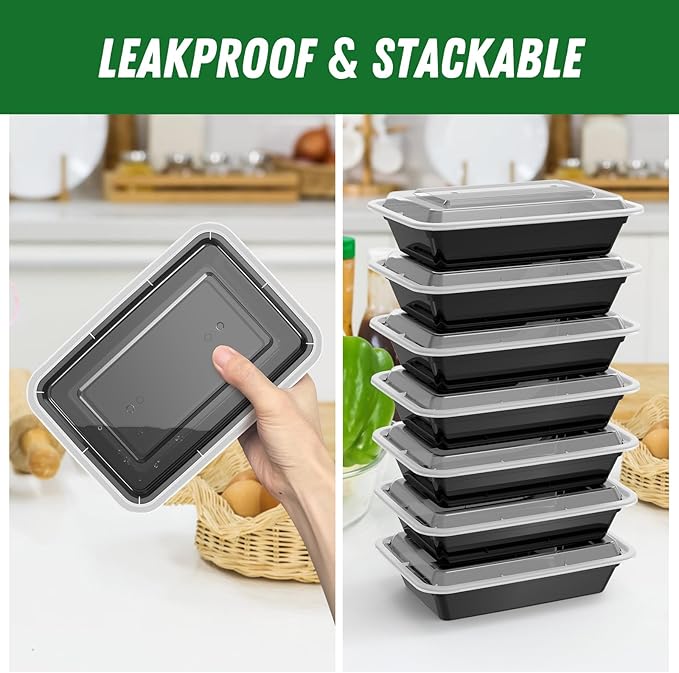 Dealusy 50 Pack 32 oz Meal Prep Containers Reusable - Image 4