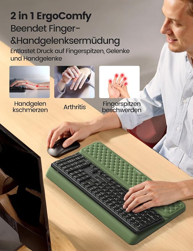Vaydeer Wrist Rest with Keyboard Stand, Computer Wrist Support Pad, Ergonomic - Image 2