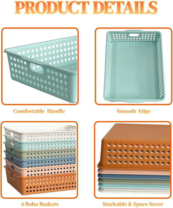 RAUVOLFIA 6 Pack Plastic Turn in Paper Trays - Image 4