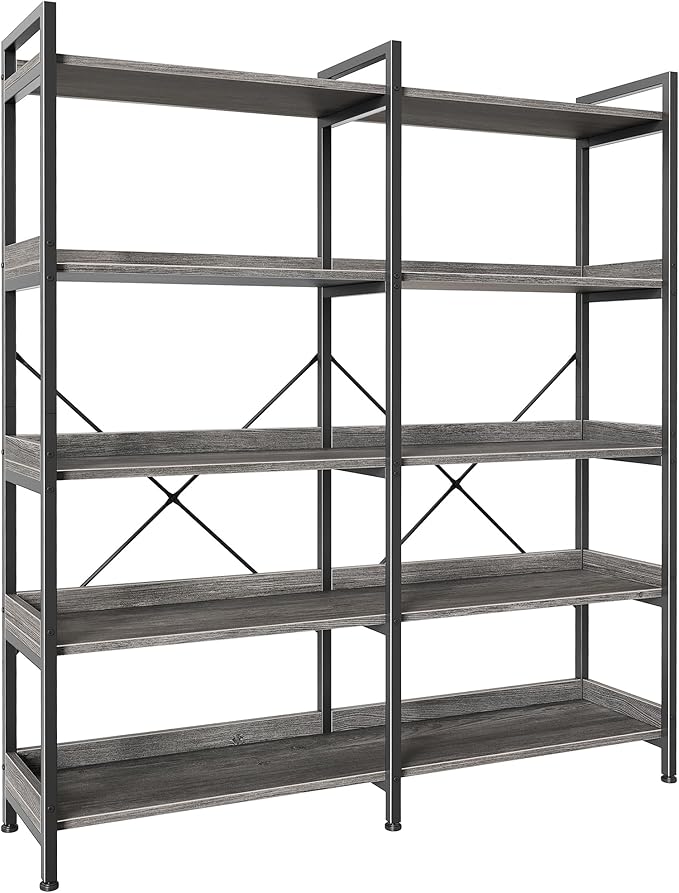 Huuger 5 Tier Bookshelf, Display Bookshelf by Huuger