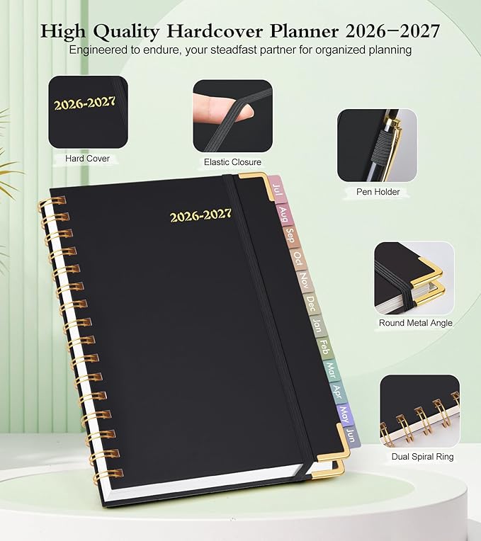 Academic Planner 2026-2027, Hardcover Weekly and Monthly Calendar Planner from - Image 4